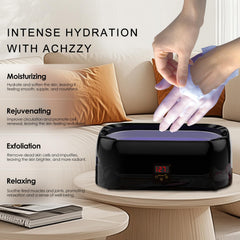 Achzzy rapid-melt paraffin wax feature enables quicker sessions.