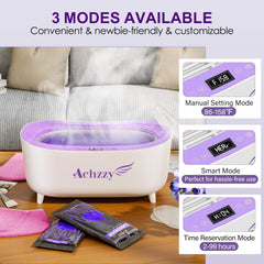 Achzzy wax warmer smart mode in action ensuring consistent melt.
