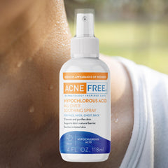 AcneFree spray for makeup removal provides gentle post-cleanse relief.
