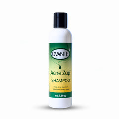 Acne Zap shampoo bottle with natural formula for gentle scalp care