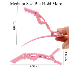 ACO-UINT pink alligator clip with strong spring grips thick hair securely