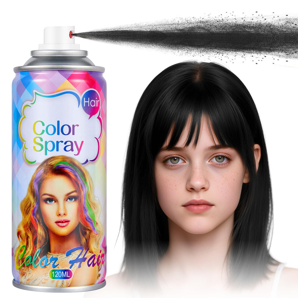 Acomler Black Hair Spray bottle for quick, mess-free color on the go.