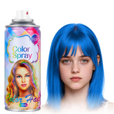 Acomler Blue Hair Spray bottle closeup showing vibrant temporary color for quick style