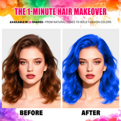 Acomler Blue Hair Spray creates party look with bright, easily removable color
