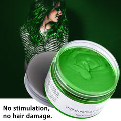 Acomler Green Hair Color Wax swatch showcasing mixable shades.