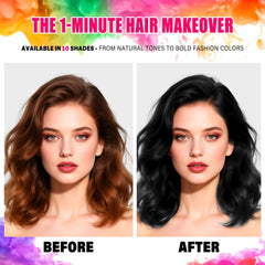 Acomler spray distance 15cm demonstrates even coverage on hair strands.
