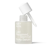 ACT+ ACRE scalp serum bottle with cold processed formula for hydrated, balanced scalp.