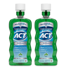 ACT mint mouthwash front packaging showing brand and mint flavor benefits