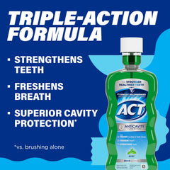ACT mouthwash in bathroom routine demonstrating fresh breath benefit