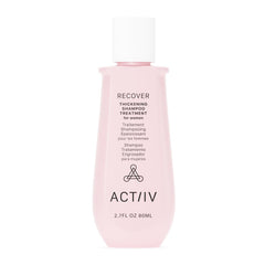 ACTIIV Recover shampoo bottle front shows plant-based formula for fuller-looking hair
