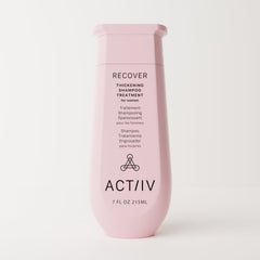 ACTIIV Recover thickening shampoo close-up label highlights vegan, color-safe care