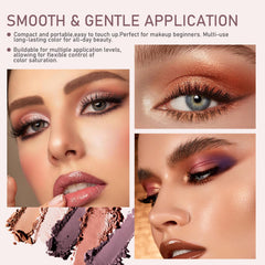 acuever Shadow Liner Duo eyeshadow swatches demonstrate rich pigment for everyday and smoky looks.