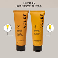 Acure Brightening Cleansing Gel bottle demonstrates gentle daily cleanser for fresh skin.