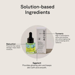 Acure dual-phase serum oil-drop shows luxurious hydration during routine.