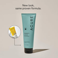 Acure Ultra Hydrating Conditioner bottle delivering softness and detangling.