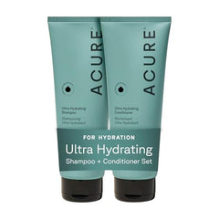 Acure Ultra Hydrating Shampoo bottle delivering deep moisture for all hair types.