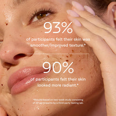 Acure Zombie Cell Clarifying Mask texture highlights exfoliation for smoother skin.