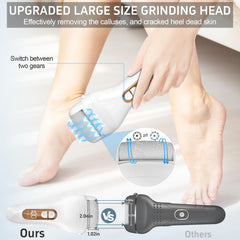 AdamPark electric foot file with interchangeable heads for customizable smoothing