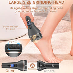 AdamPark foot scrubber with wide grinding head for faster callus removal