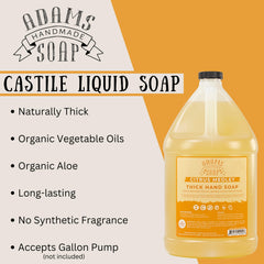 Adams Handmade Soap citrus medley label showcases uplifting scent for refreshing hand cleansing.