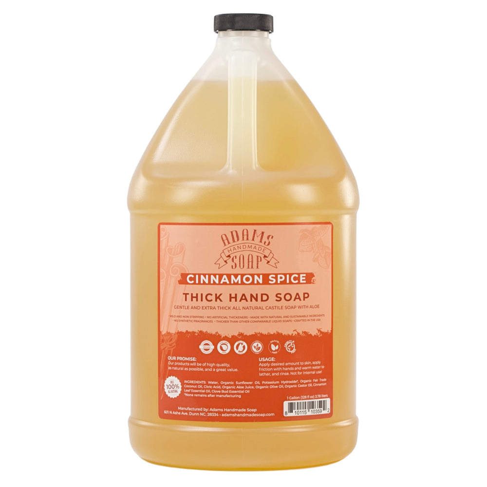 Adams Handmade Soap thick castile hand soap pour shows rich lather for frequent handwashing