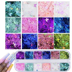 AddFavor iridescent star sequins create multi-angle sparkle for nail art.
