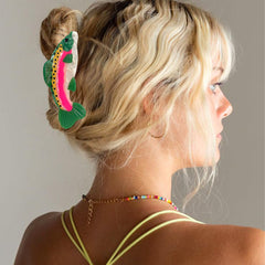 AddLotLot Salmon Hair Claw Clip interlocking teeth protect hair while holding