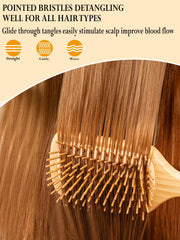 Durable bamboo construction of the Adevwair brush emphasizes eco-friendly styling