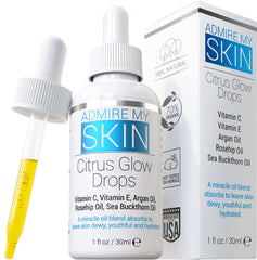Admire My Skin Vitamin C Gua Sha Oil bottle with glow-enhancing formula for dewy skin.