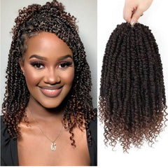 Admutty passion twist crochet hair closeup shows soft texture for protective styling.
