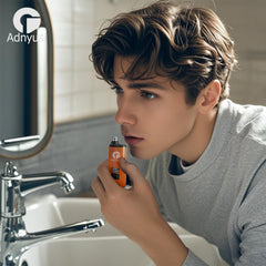 Adnyusi nose hair trimmer with dual-edge blades delivers precise trimming with minimal pulling.