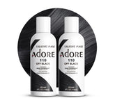 Adore 118 Off Black bottle with bold at-home color pigment.