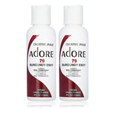 Adore Burgundy Envy bottle shows vibrant color potential and lasting red tone.