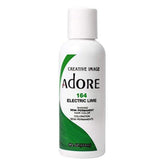Adore Electric Lime bottle closeup shows vibrant pigment for bold color.