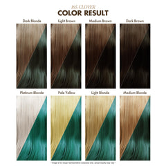 Adore green hair color 165 Clover application on hair demonstrates easy at home use