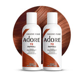 Adore Paprika orange dye bottle shows bold color option for daring looks