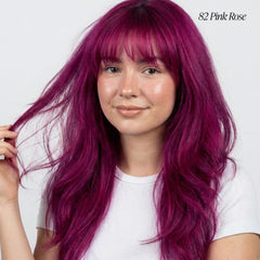 Adore Pink Rose application glove with creamy dye for clean at-home coloring.