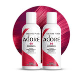 Adore 068 Crimson bottle shows vibrant red color for at-home styling.