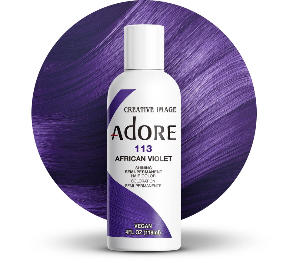 Adore 113 African Violet bottle for bold purple color that pops
