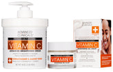 Advanced Clinicals brightening body cream bottle highlights radiant-looking skin with vitamin C