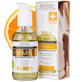 Advanced Clinicals Brightening Vitamin C Body Oil bottle for radiant glow and hydration.