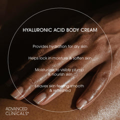 Advanced Clinicals collagen body lotion green tea vitamin E unwrap demonstrates rich moisture and texture refinement.