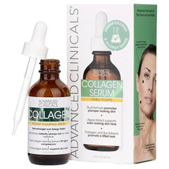 Advanced Clinicals peptide-rich formula image shows improved skin resilience and smoothness.