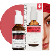 Advanced Clinicals dark circle caffeine under eye serum bottle close-up shows hydrating formula