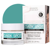 Advanced Clinicals Dark Spot Face Cream jar shows rich hydration for smoother skin