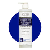 Advanced Clinicals glycolic face wash bottle showing gentle exfoliation for smoother skin.