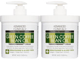 Advanced Clinicals Green Coffee Bean Thermo firming bottle highlighted for hydration and lifted appearance