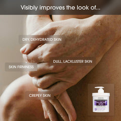 Advanced Clinicals Hyaluronic Acid Body Cream swatch on skin.