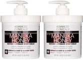 Advanced Clinicals Manuka Honey Body Cream bottle top close-up showing rich hydration