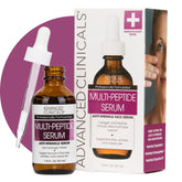 Advanced Clinicals Multi Peptides Serum bottle closeup offering hydration boost for smoother skin